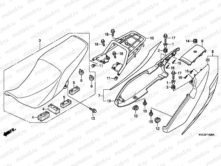 F-15 SEAT / REAR ENGINE COVER (GLH1251SH / 2SH / 3SH)