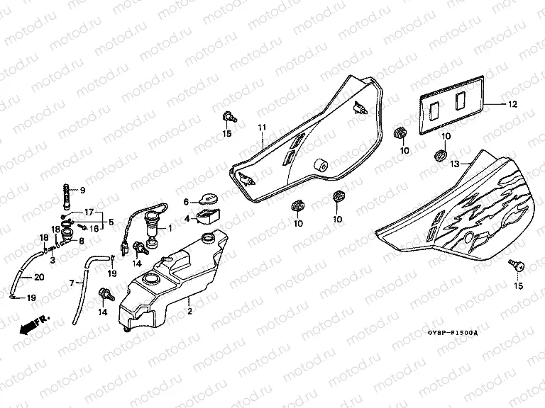 F-15 SIDE COVER / OIL TANK
