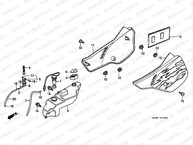 F-15 SIDE COVER / OIL TANK