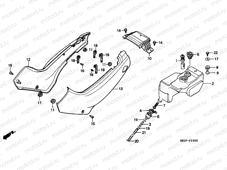 F-15 SIDE COVER / OIL TANK