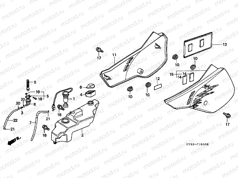 F-15 SIDE COVER / OIL TANK