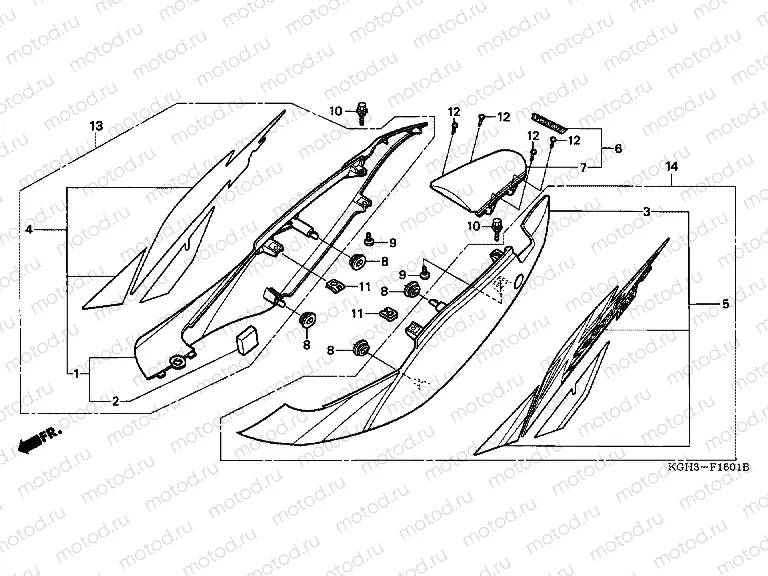 F-16-1 BODY COVER (FS1254 / 5/6/8)