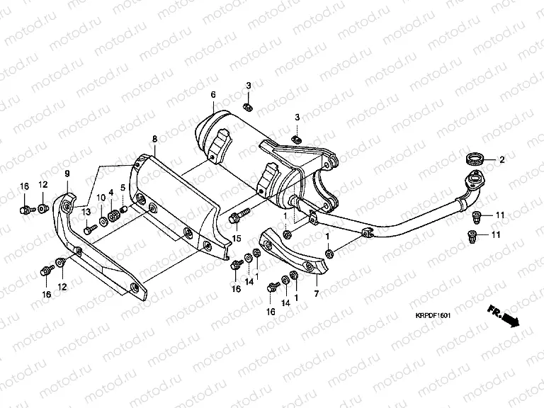 F-16-1 EXHAUST DRUM (SCV100F9, A-U)