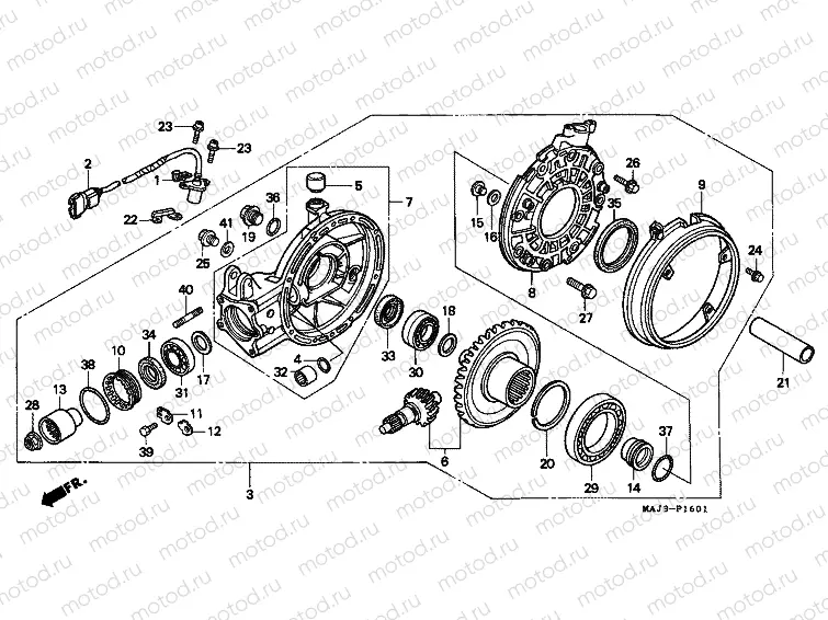 F-16-1 MAIN TRANSMISSION DRIVE GEAR (ST1100A)
