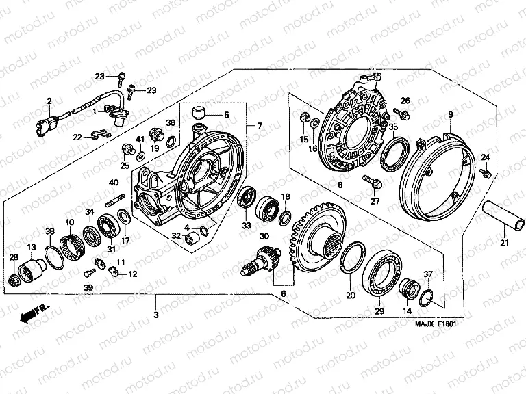 F-16-1 MAIN TRANSMISSION DRIVE GEAR (ST1100A)