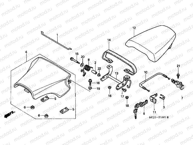 F-16-1 SEAT (CBR900RR2,3)