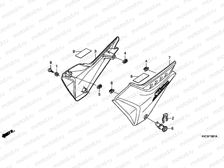 F-16-1 SIDE COVER (GLH125SH)