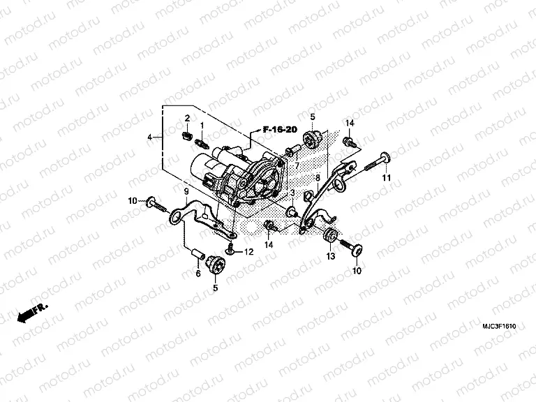 F-16-10 REAR POWER SUPPLY (CBR600RA)