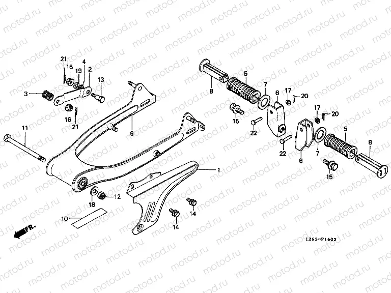 F-16-2 REAR FORK / CHAIN ​​CABINET (ST70C / K)