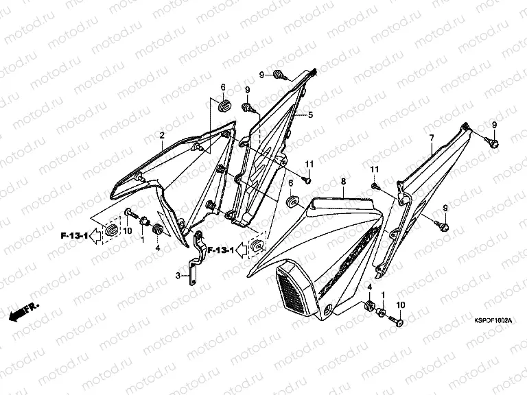 F-16-2 SIDE COVER (CBF150MB / MC)