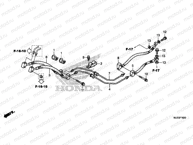 F-16-20 REAR BRAKE HOSE