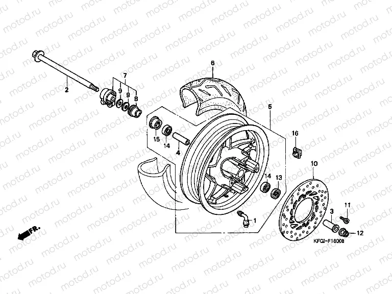 F-16 FRONT WHEEL