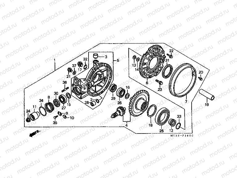 F-16 MAIN GEAR DRIVE GEAR (ST1100L / M / N / P / R)