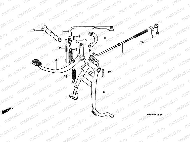 F-16 MAIN SHELF / BRAKE PEDAL