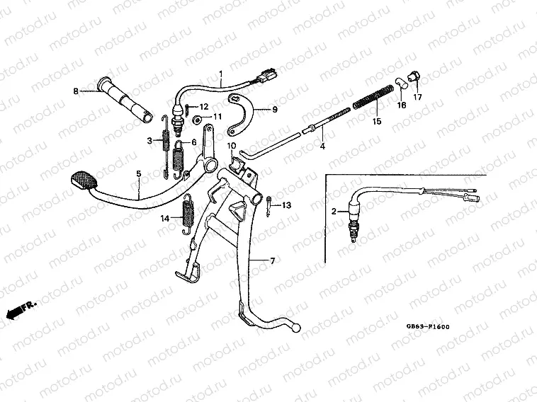 F-16 MAIN SHELF / BRAKE PEDAL