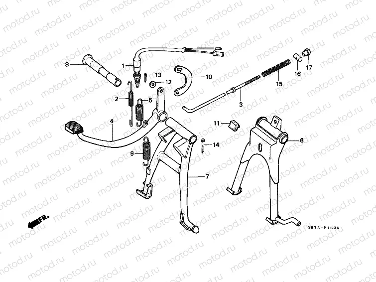 F-16 MAIN SHELF / BRAKE PEDAL