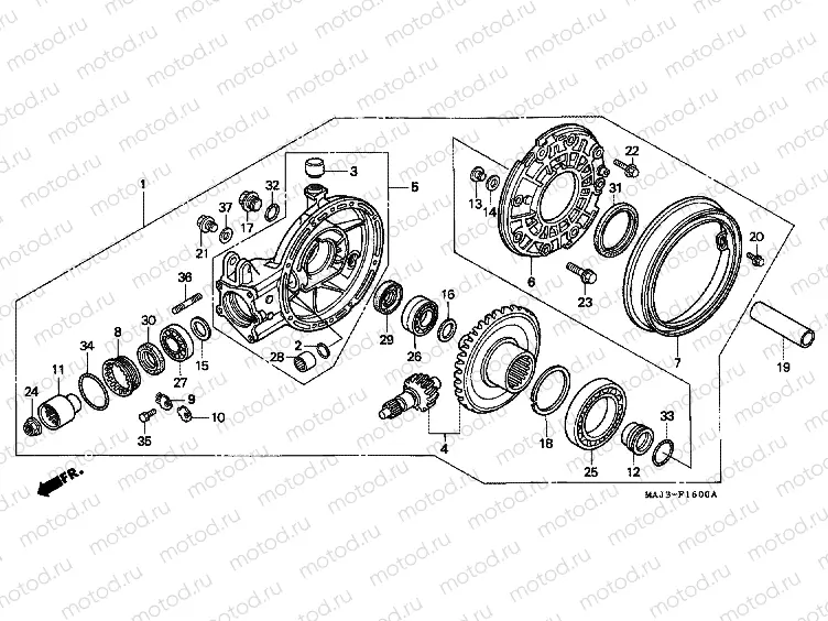 F-16 MAIN TRANSMISSION DRIVE GEAR (ST1100)