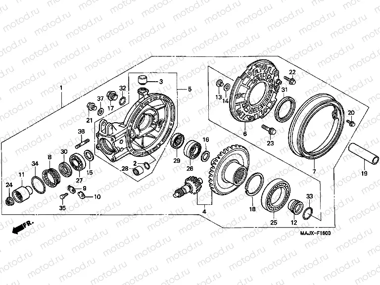 F-16 MAIN TRANSMISSION DRIVE GEAR (ST1100)