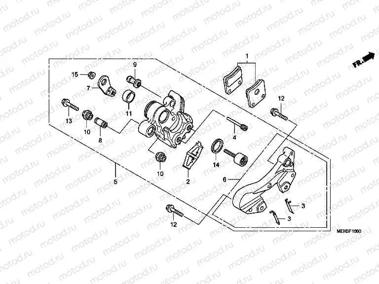 F-16 PARKING BRAKE CALIPER