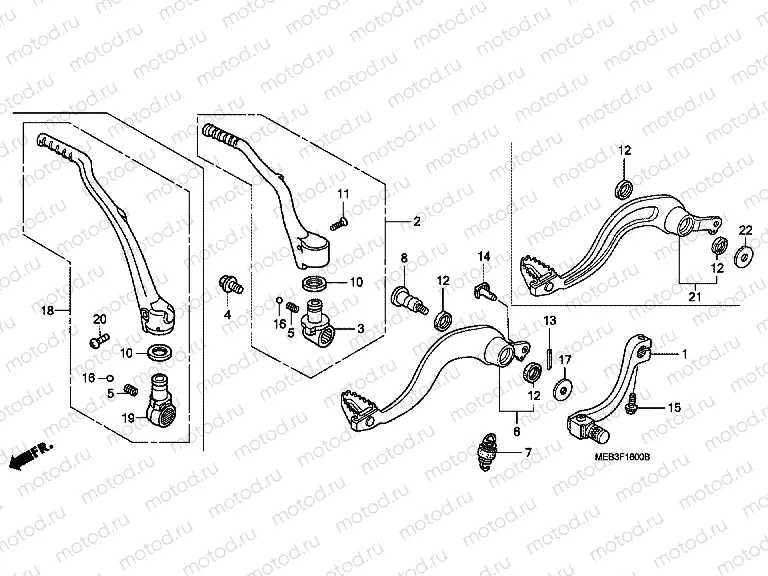 F-16 PEDAL / PUSHING ARM LEVER