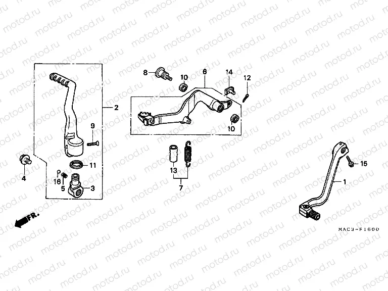 F-16 PEDAL REPLACEMENT / BRAKE PEDAL / PROMOTIONAL ARM LEVER