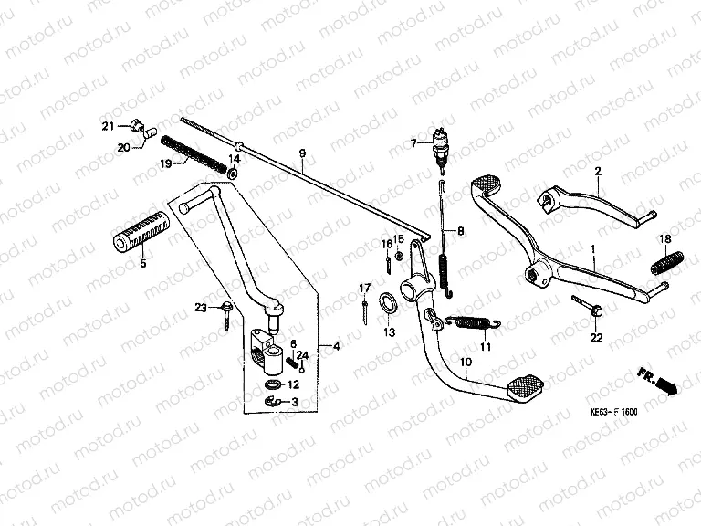 F-16 PEDAL REPLACEMENT / BRAKE PEDAL / PROMOTIONAL ARM LEVER