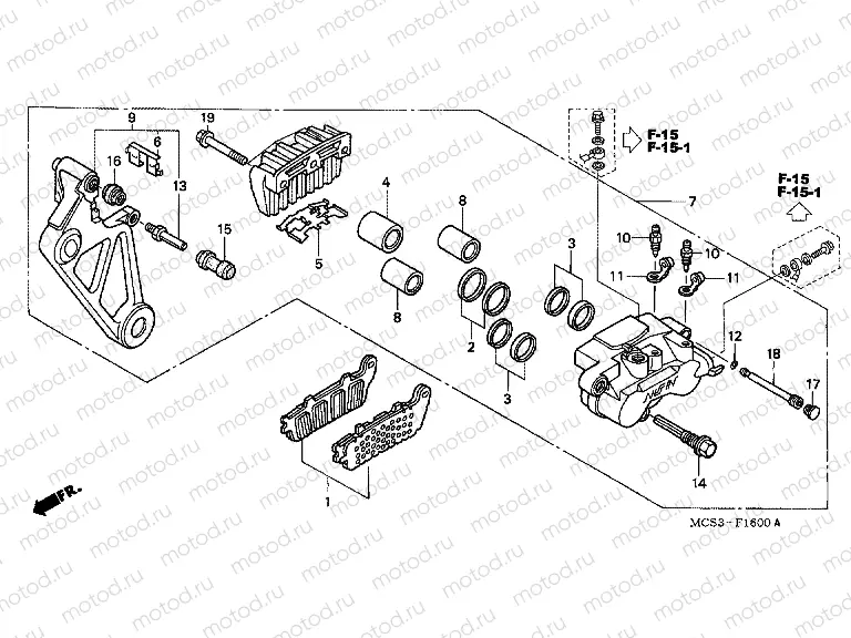 F-16 REAR BRAKE CALIPER