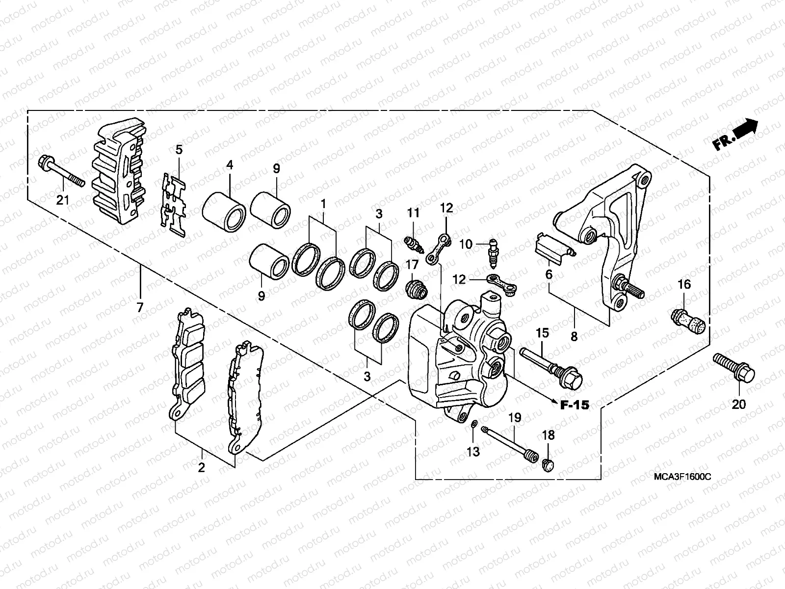 F-16 REAR BRAKE CALIPER