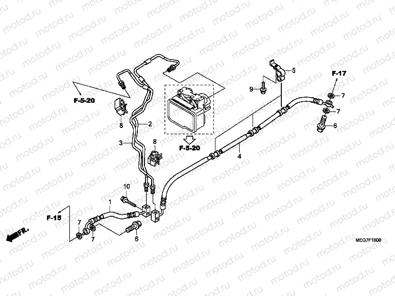F-16 REAR BRAKE HOSE