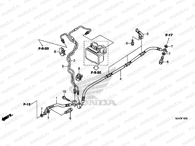 F-16 REAR BRAKE HOSE