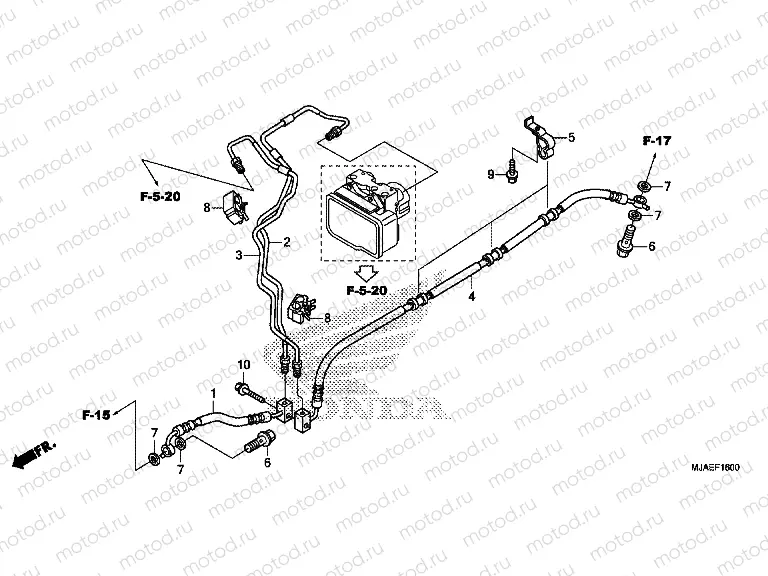 F-16 REAR BRAKE HOSE