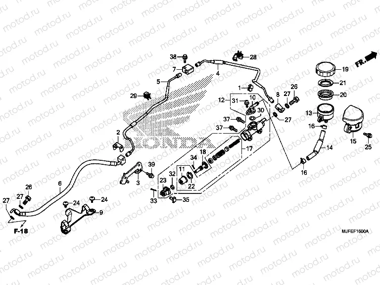 F-16 REAR BRAKE MASTER CYLINDER (CTX700N)