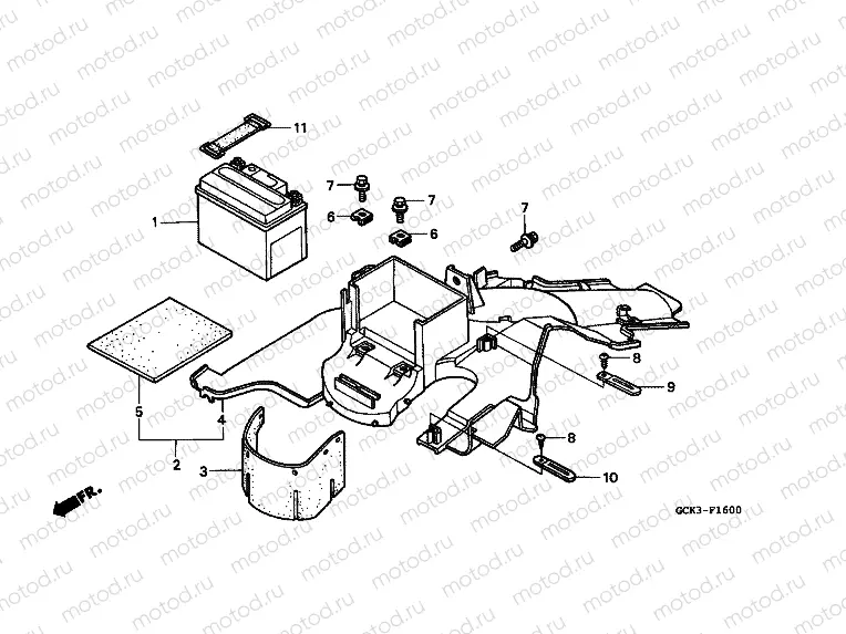 F-16 REAR FENDER / BATTERY
