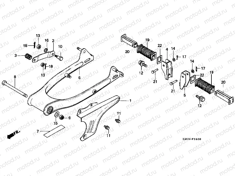 F-16 REAR FORK / CHAIN ​​CABINET (ST50C)