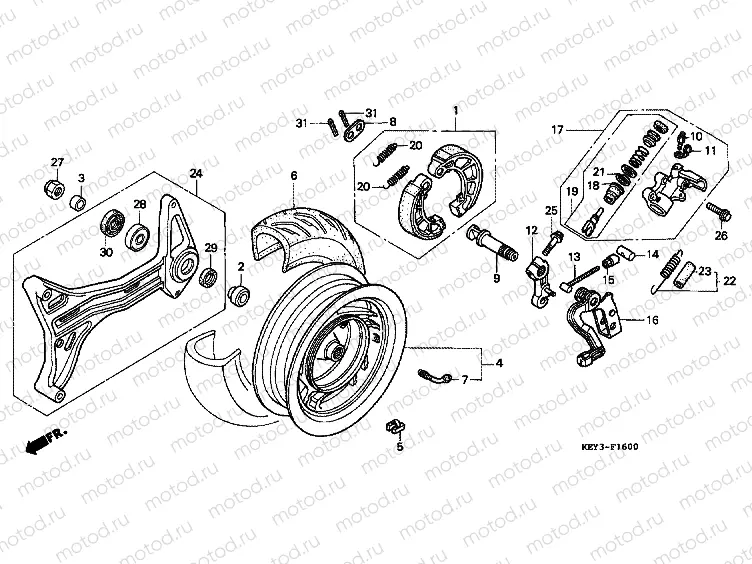 F-16 REAR WHEEL / THRUST CYLINDER