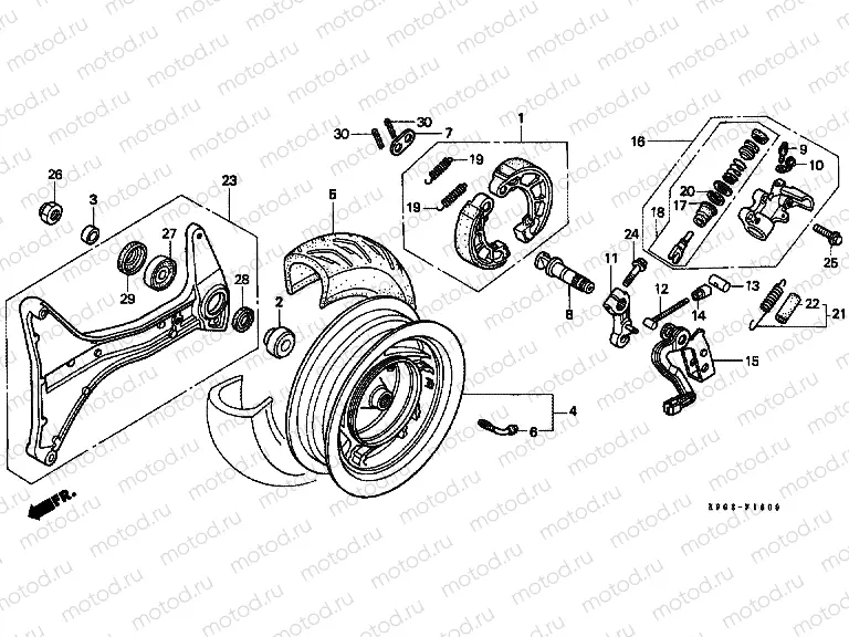 F-16 REAR WHEEL / THRUST CYLINDER