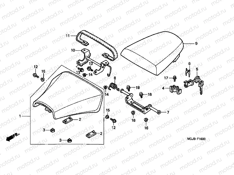 F-16 SEAT (CBR900RRY, 1 / RE1)