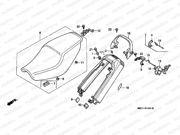 F-16 SEAT / REAR ENGINE COVER (CBR1000FH / FJ / FM)