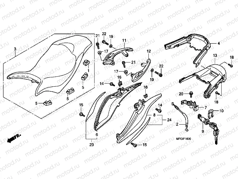 F-16 SEAT / REAR ENGINE HOUSING (1)