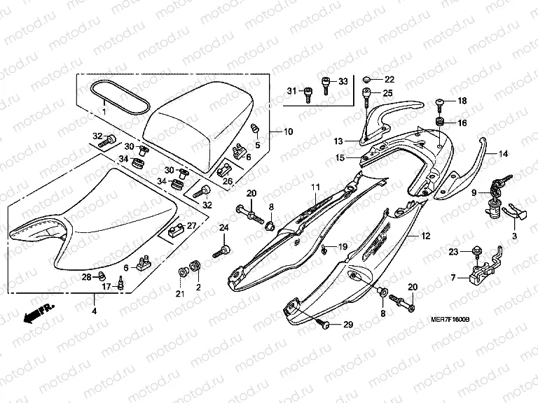 F-16 SEAT / SEAT ARM