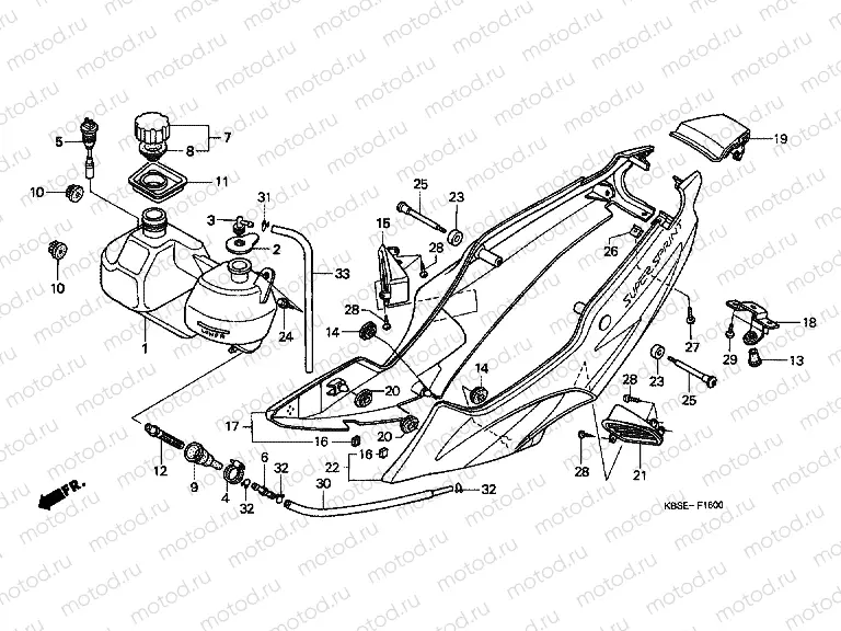 F-16 SIDE COVER / OIL TANK