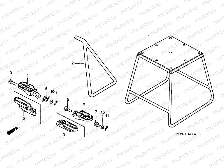 F-16 SUPPORT / FOOTREST
