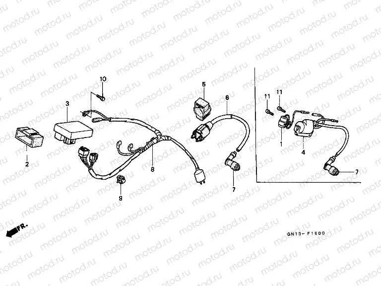 F-16 WIRING HARNESS / IGNITION COIL