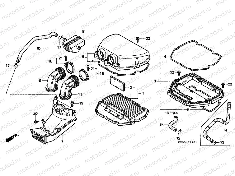 F-17-1 AIR FILTER (CBR600FS / 3S / T / 3T / SET)