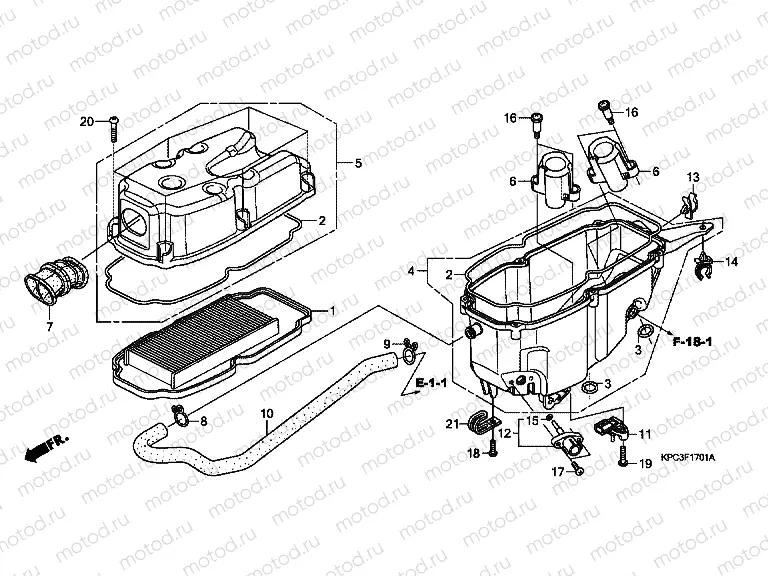 F-17-1 AIR FILTER (XL125V7 / 8)