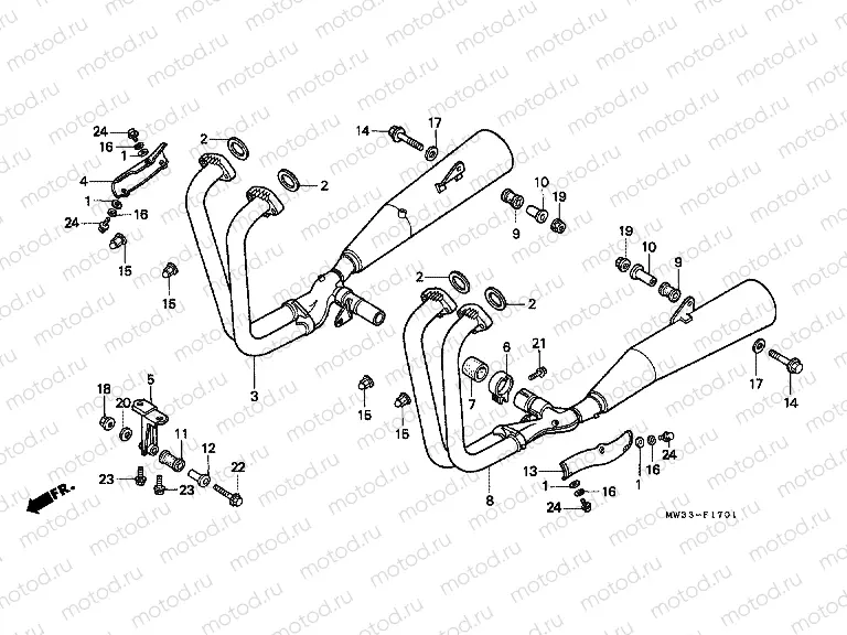 F-17-1 EXHAUST DRUM (CB750F2)