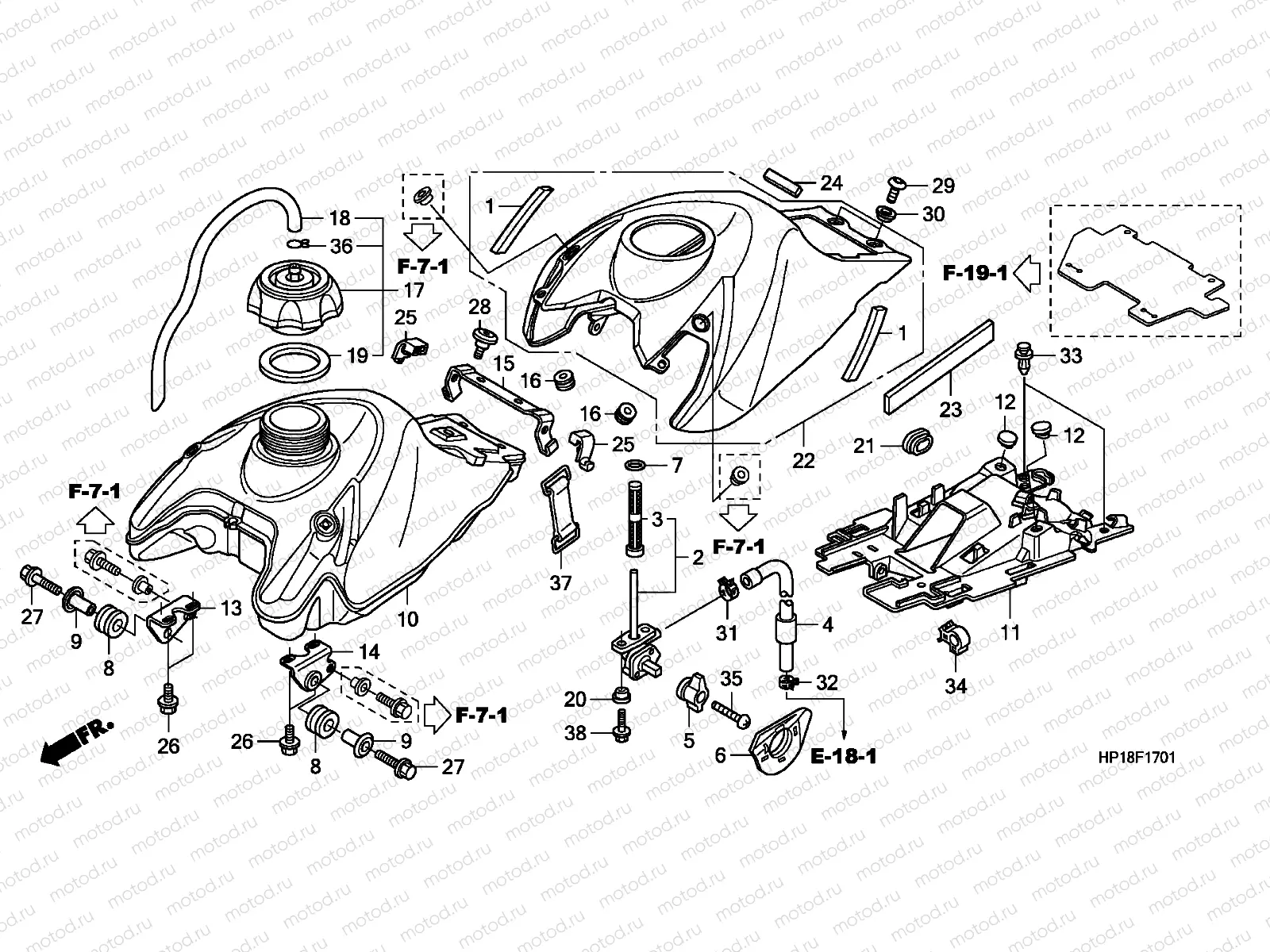 F-17-1 FUEL TANK (TRX450R8/ER8)