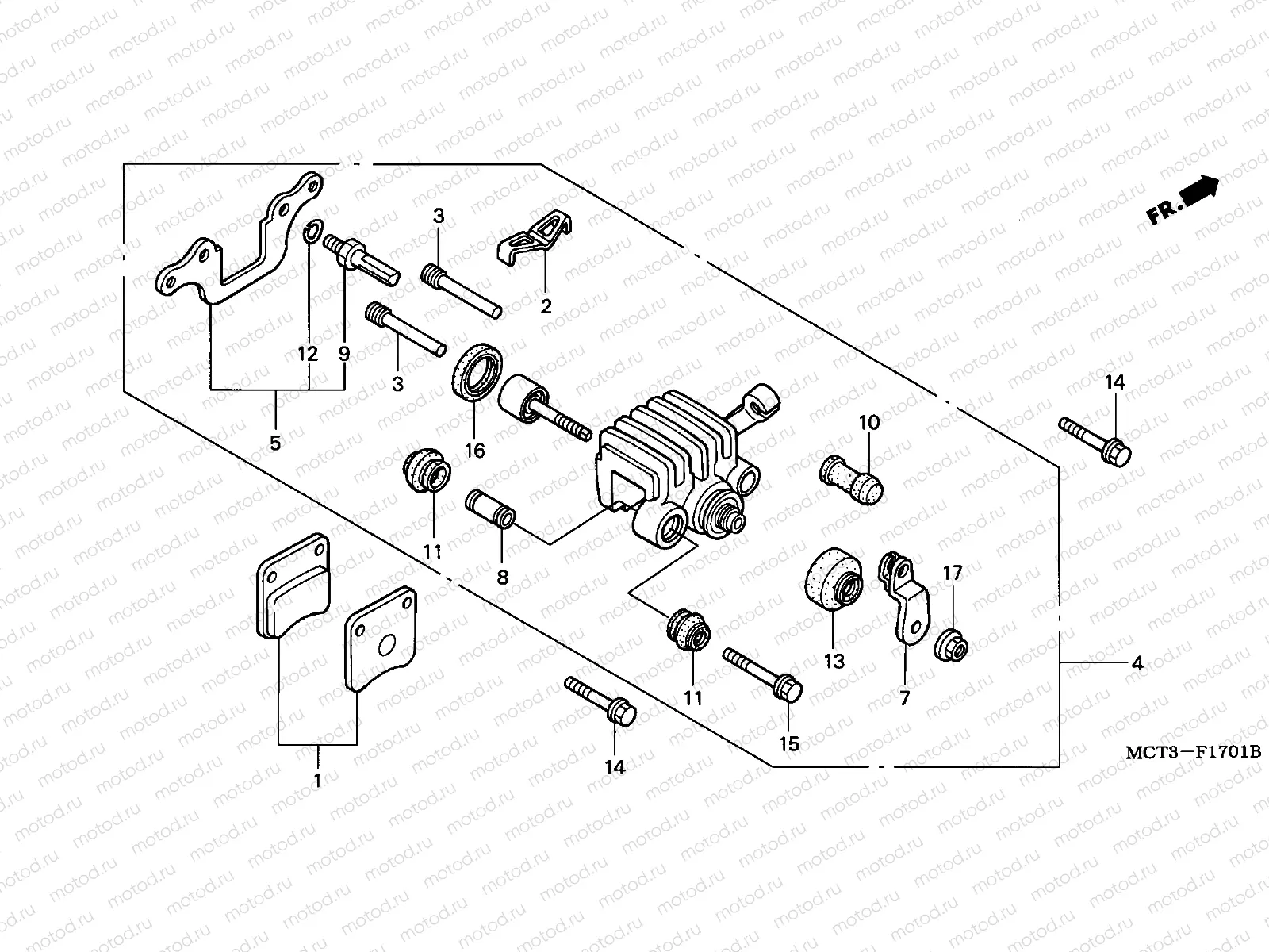 F-17-1 PARKING BRAKE CALIPER