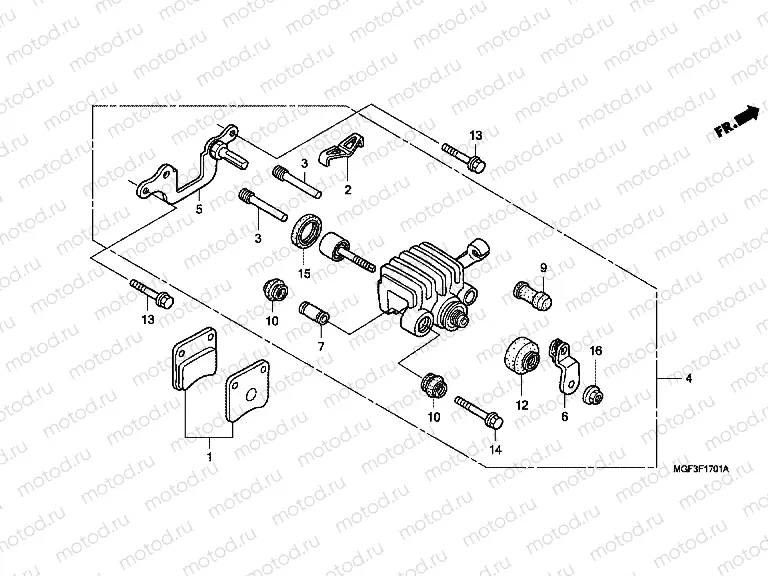 F-17-1 PARKING BRAKE CALIPER