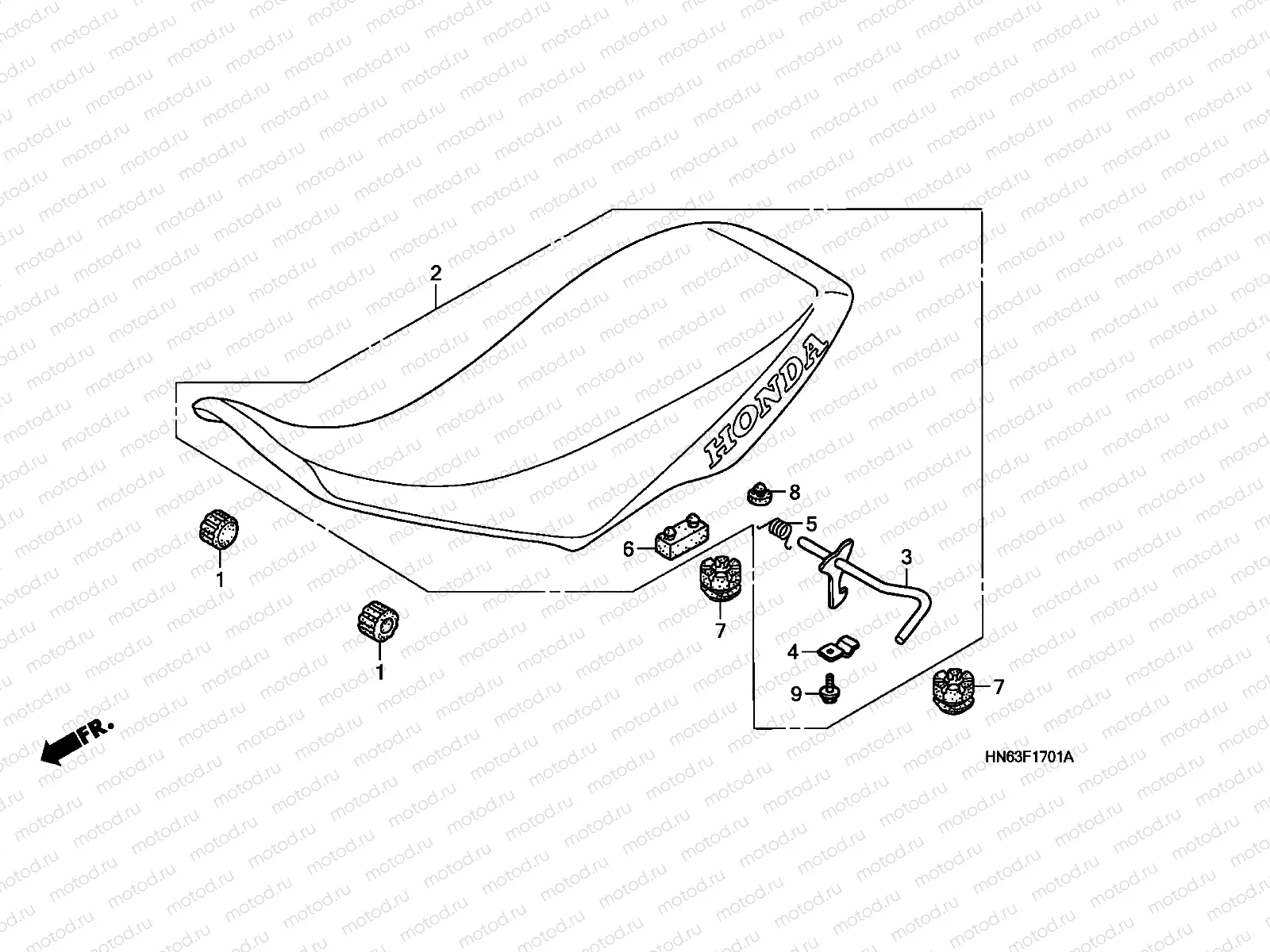 F-17-1 SEAT (TRX250EX6/7/8)